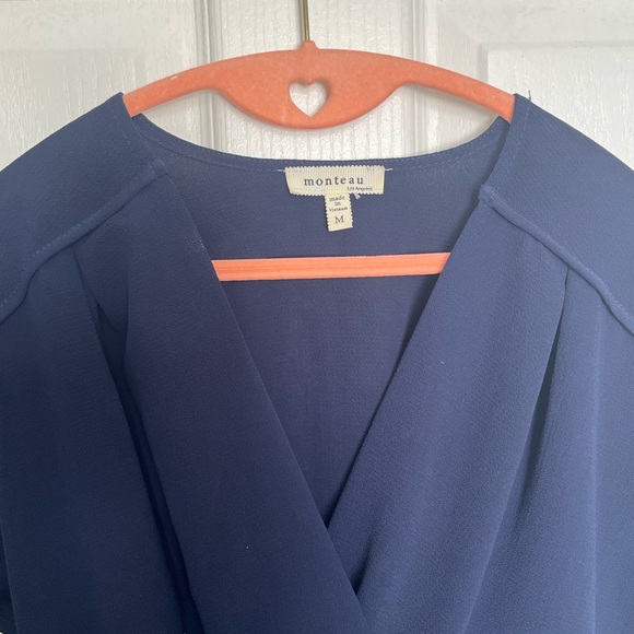 Navy Blue Blouse - Picture 2 of 3